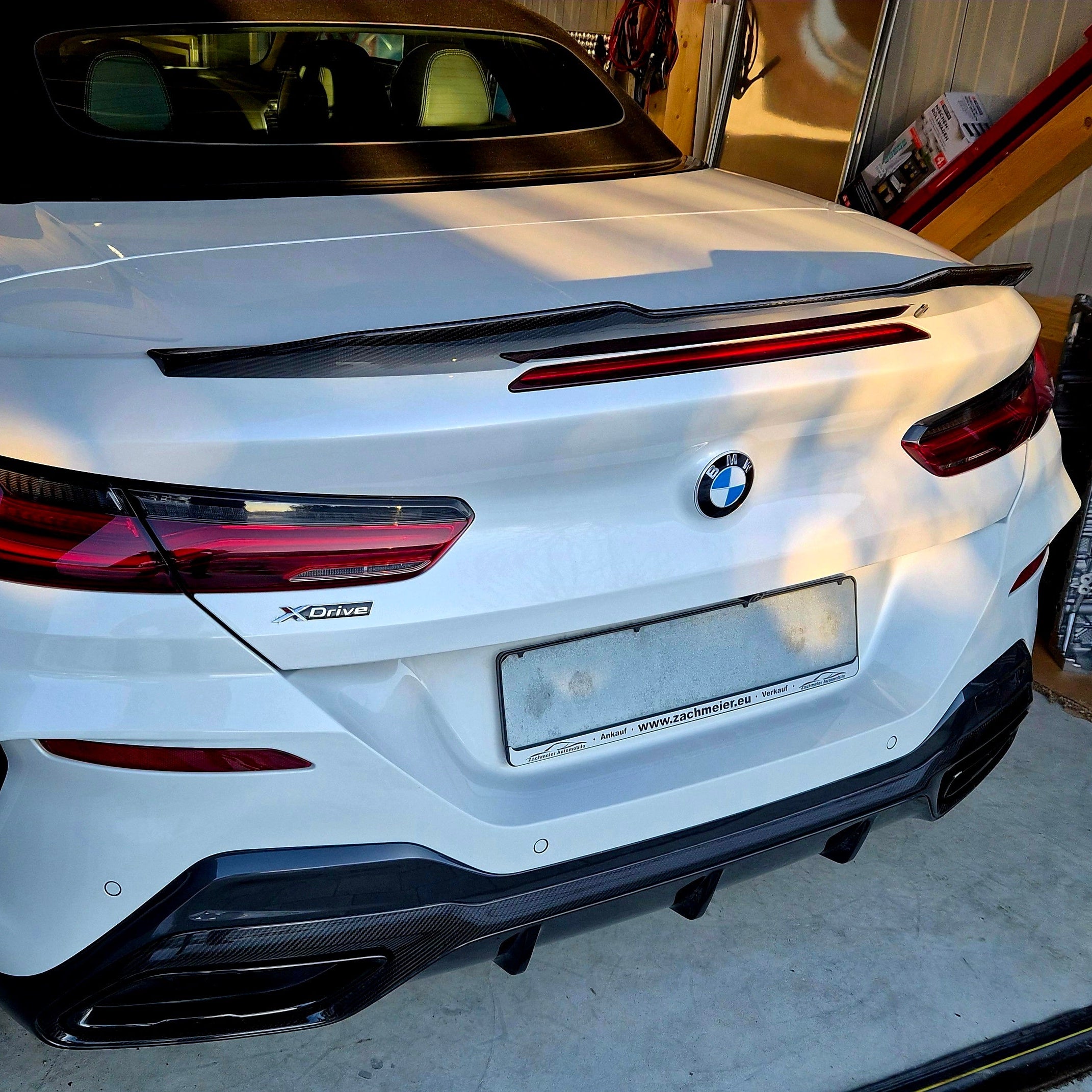 BMW Série 8 G14 / M8 F91 Cabriolet Carbone Pré-imprégné Style Psm Ducktail Becquet arrière par OPTIC (2018+)