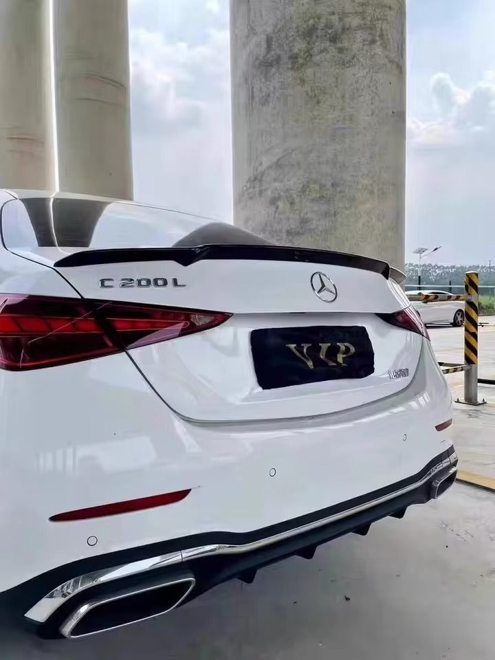 Mercedes Classe C W206 Berline Noir Brillant Becquet Arrière Style Brabus (2022+)