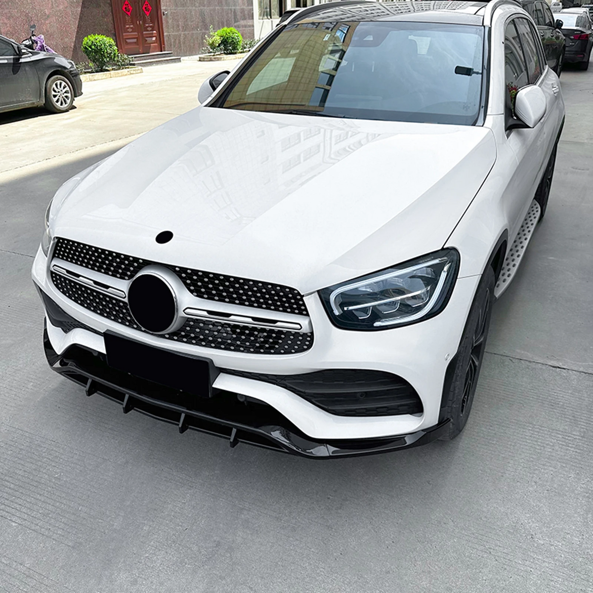 Lame Avant Noir Brillant pour Mercedes GLC X253/C253 Facelift (2020-2022)