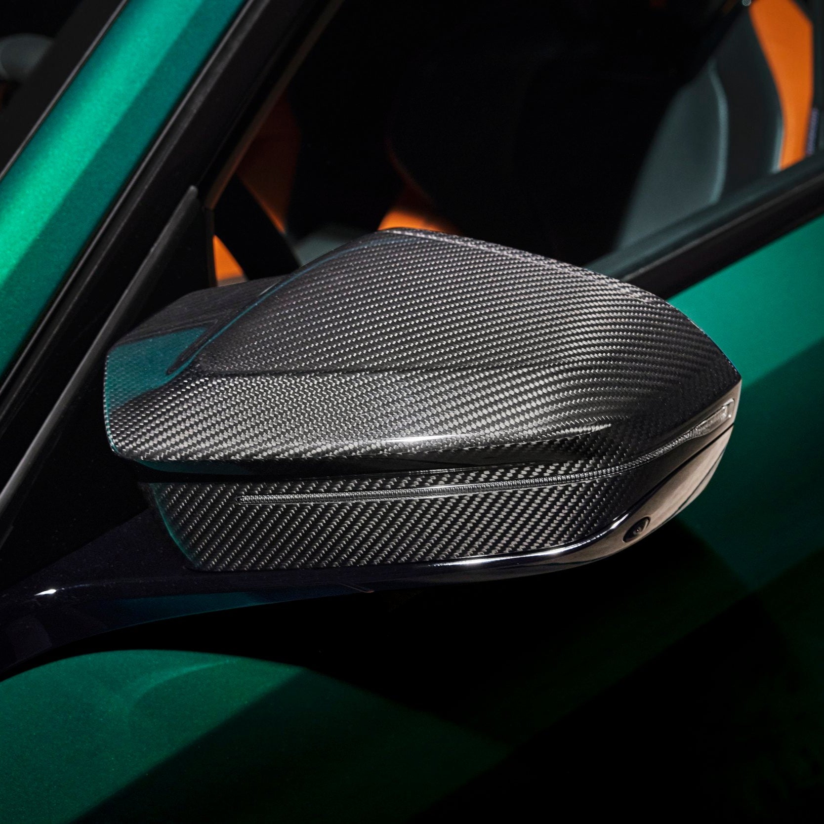 BMW Série 5 G60 G61 & M5 G90 G99 Style M Carbone Pré-imprégné Coques de rétroviseur par OPTIC (2024+)
