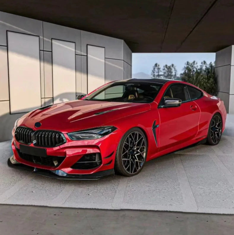 BMW Série 8 G14 G15 G16 M-Sport Noir brillant Lame avant (2018+)