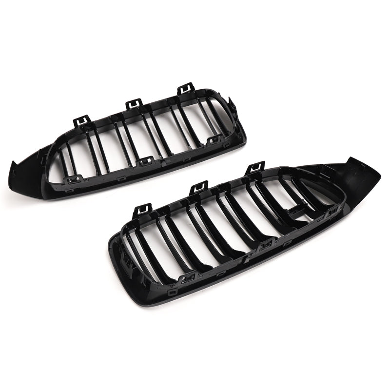 BMW Série 4 & M3 M4 Noir brillant Grilles avant à double lamelle F32 F33 F36 F80 F82 F83 (2014-2020)