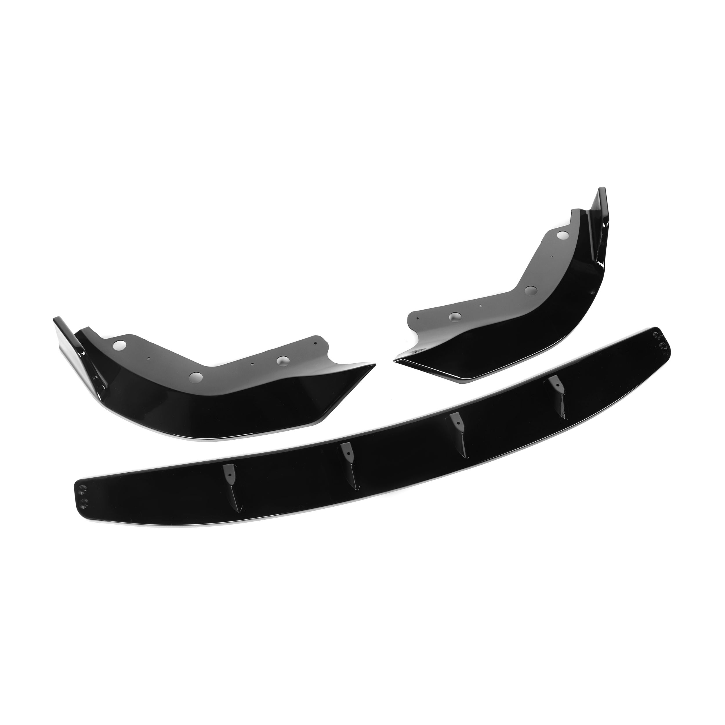 BMW Série 3 M-Sport G20/G21 Style Compétition Noir brillant Lame avant (2019-2022)