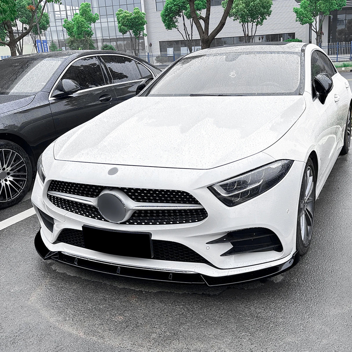 Mercedes CLS C257 AMG Style Gloss Black Front Lip Splitter (2018-2021)