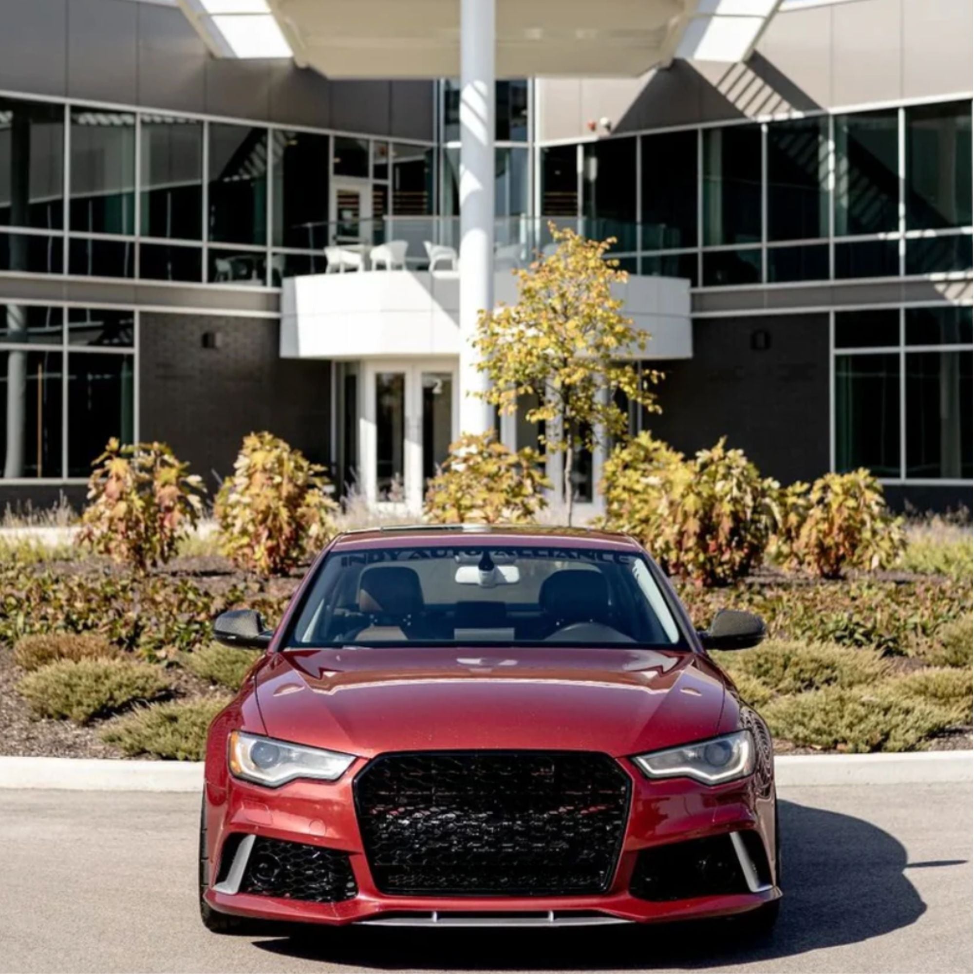 Calandre nid d’abeille noire brillante style RS6 pour Audi A6/S6 C7 (2012-2015)