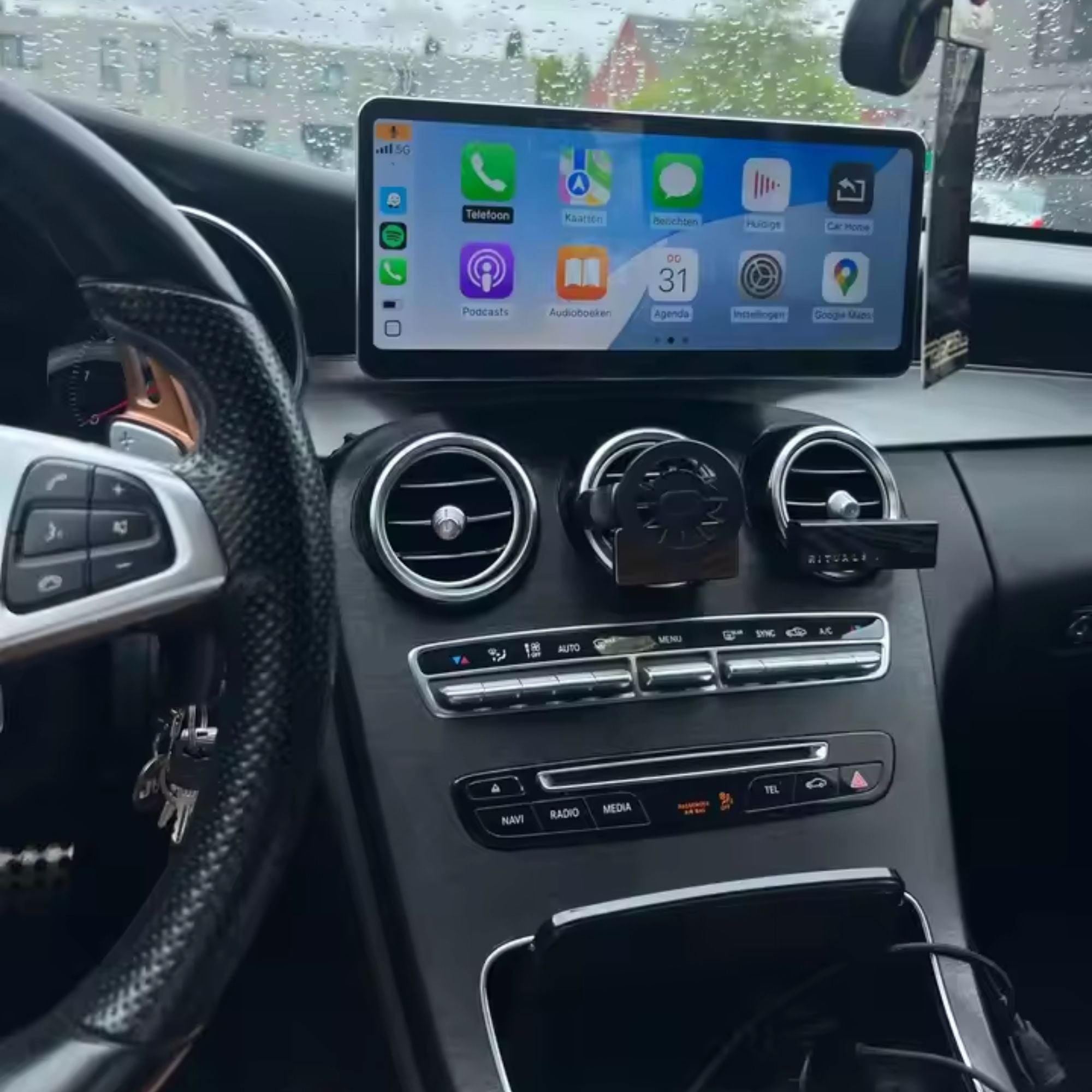 Mercedes Classe C/GLC | W205/X253 | 12.3" Écran tactile Apple CarPlay/Android Auto | (2014-2019)