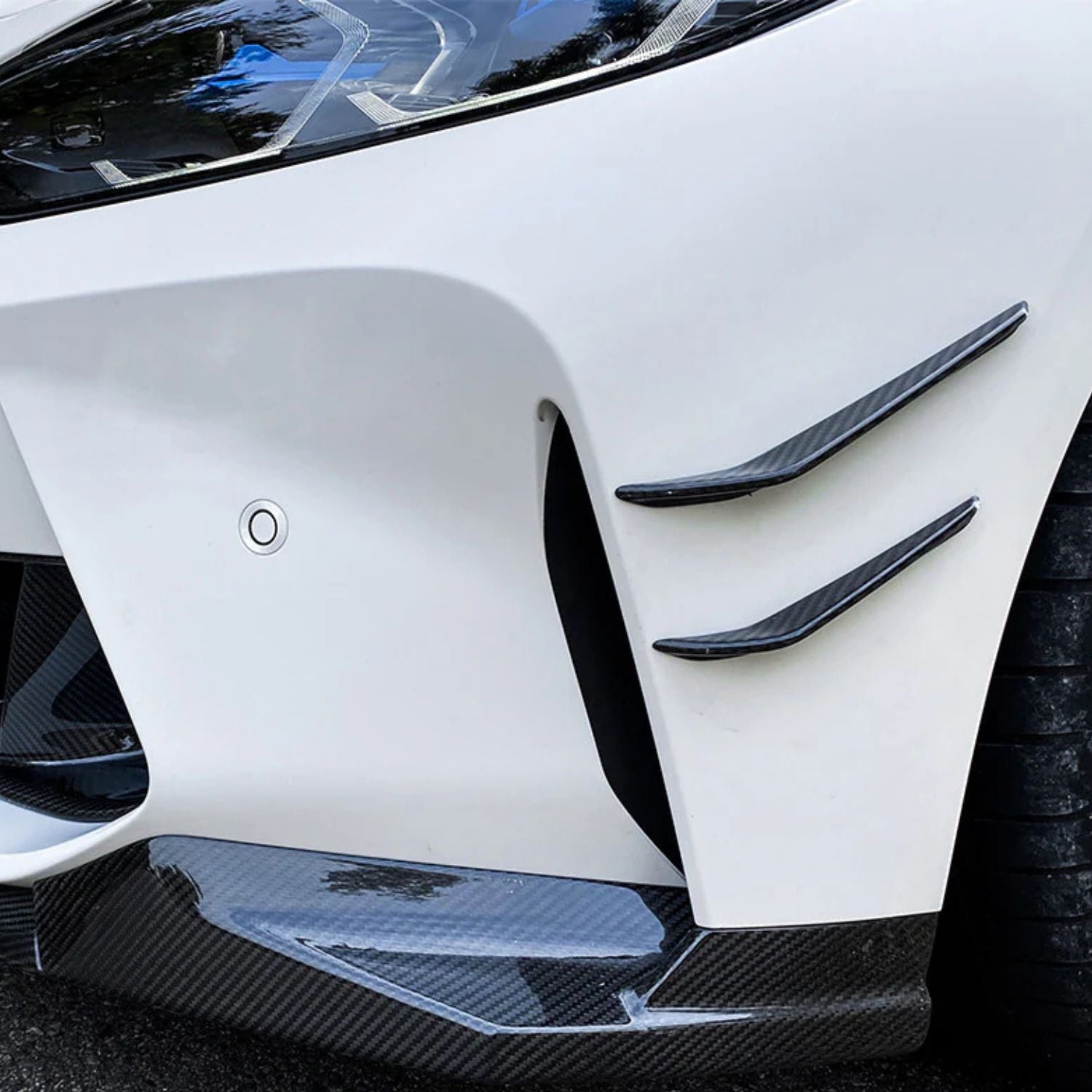 Canards de pare-chocs avant BMW M3 / M4 G80/G81/G82/G83 Carbone (2021+)