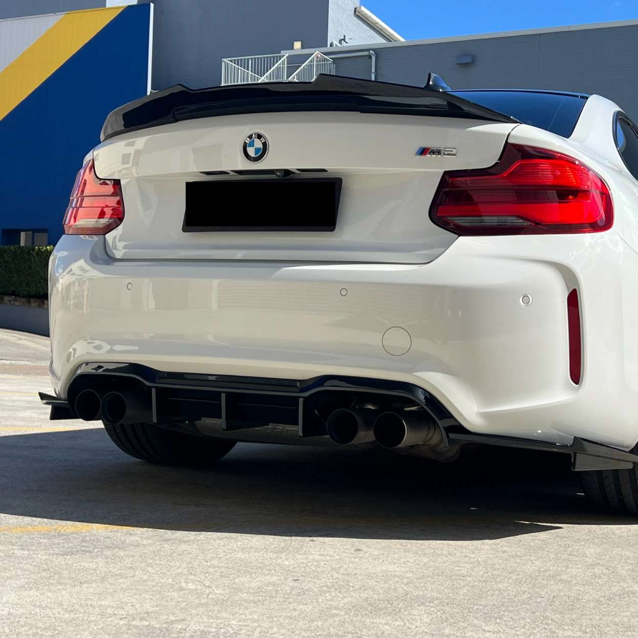 BMW Série 2 F22 / M2 F87 Noir brillant Ducktail PSM Style Aileron Arrière (2014-2021)