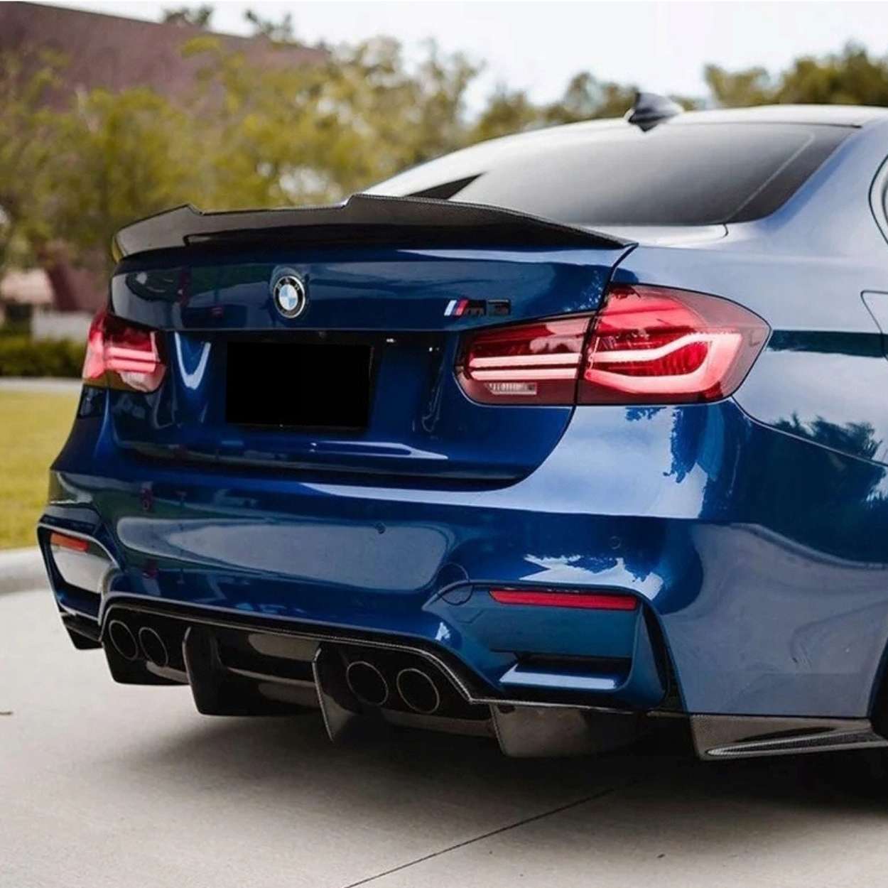 BMW Série 3 F30 / M3 F80 Noir brillant Ducktail PSM Style Aileron Arrière (2014-2019)