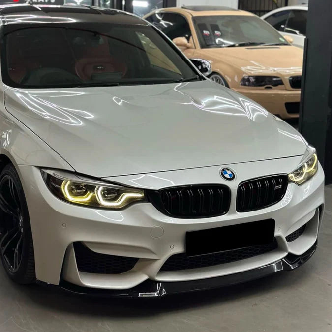 BMW M3 F80 / M4 F82 F83 Noir brillant CS Style Lame avant (2014-2019)