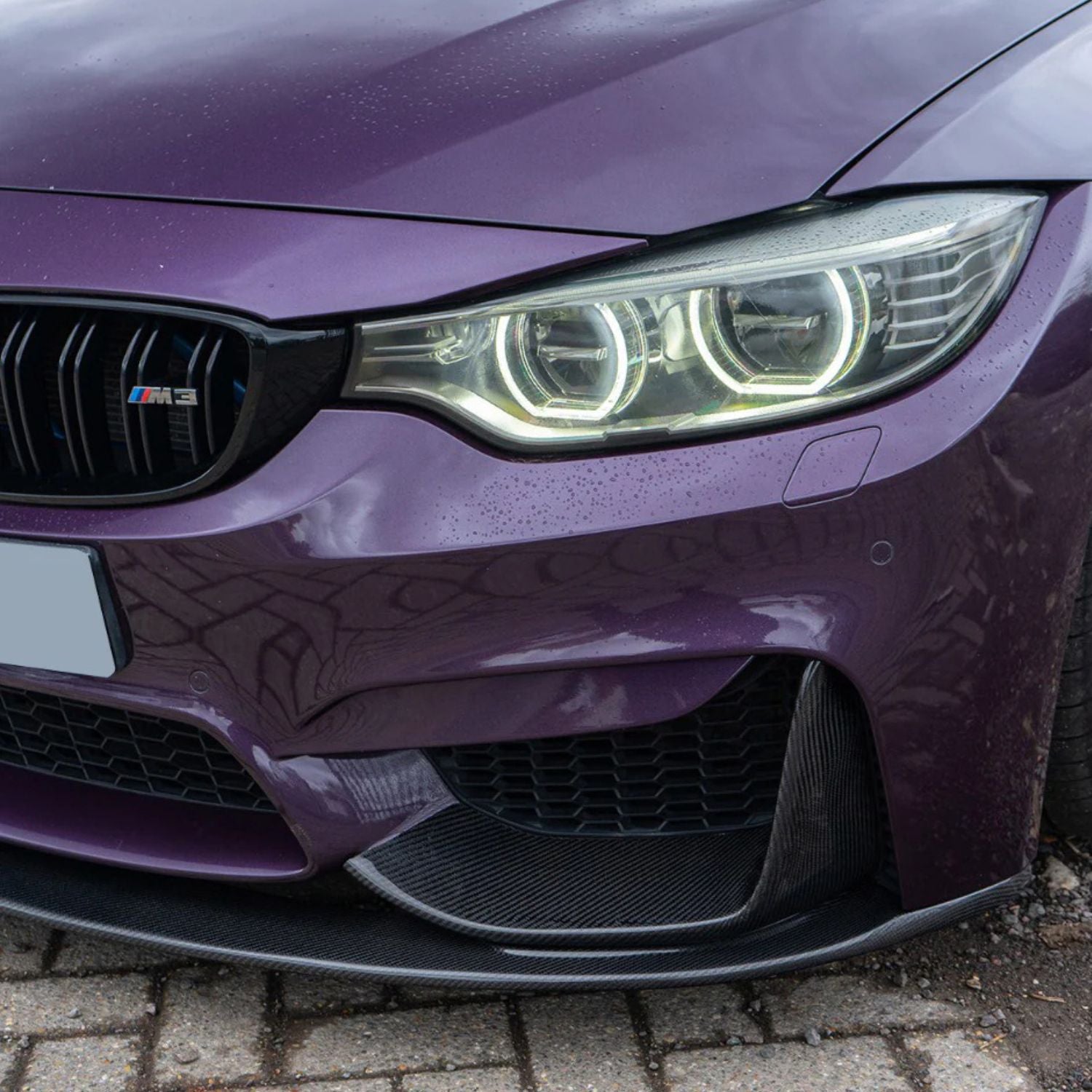 BMW M3 F80 / M4 F82 F83 Carbone M Performance Style Lame avant (2014-2019)