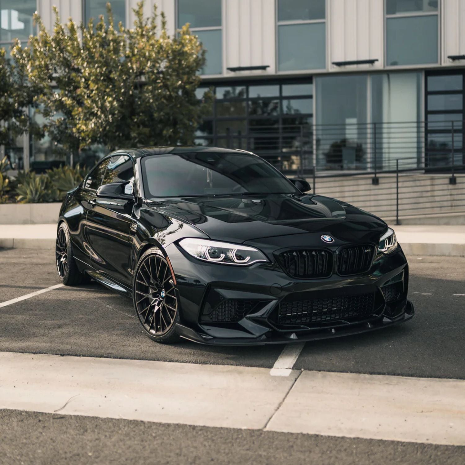 BMW M2 F87 Carbone Style 3D pare-chocs avant Splitter (2015-2018)