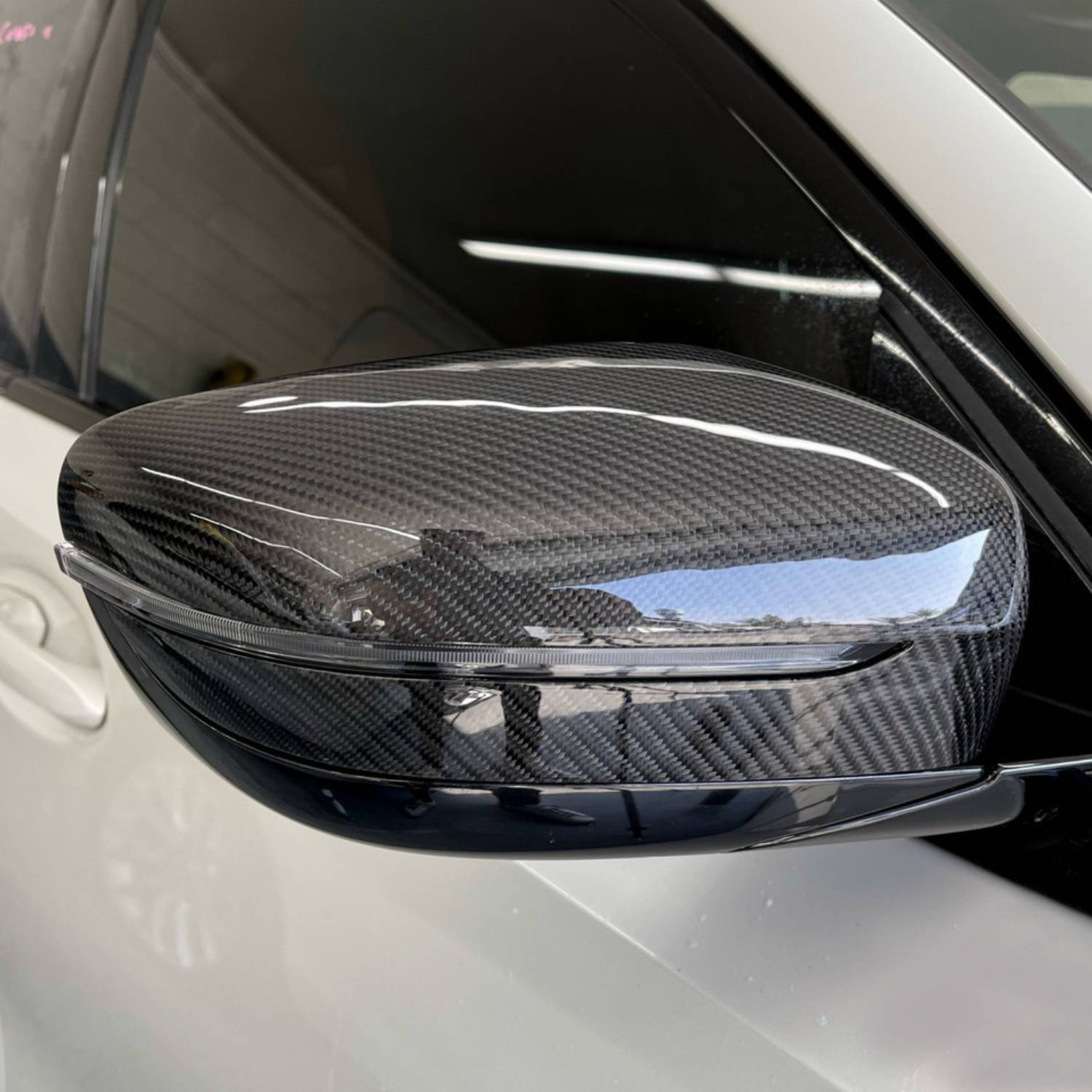 BMW 2, 3, 4, 5 Series G42, G20, G22, G30 Carbone Pré-imprégné Coques de rétroviseur Par OPTIC (2017+)