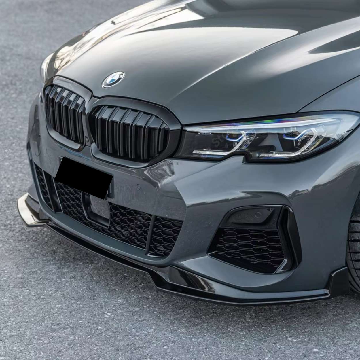 BMW Série 3 G20/G21 M-Sport Mp Style Noir brillant Lame avant (2019-2022)