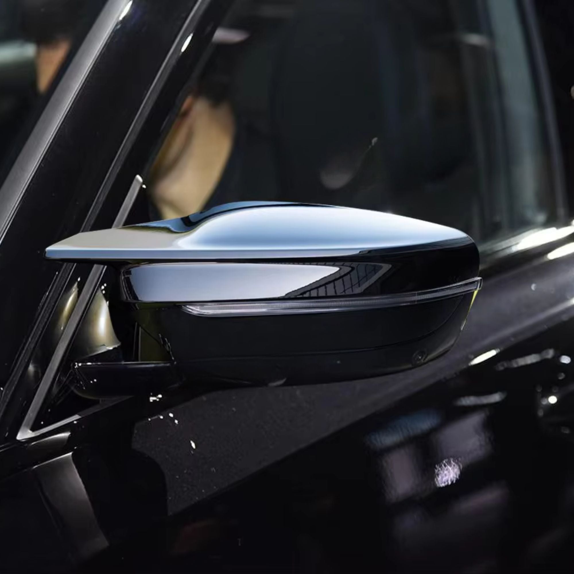 BMW Série 2, 3, 4, 5 G42, G20, G22, G26, G30 Noir brillant Style M Coques de rétroviseur (2017+)