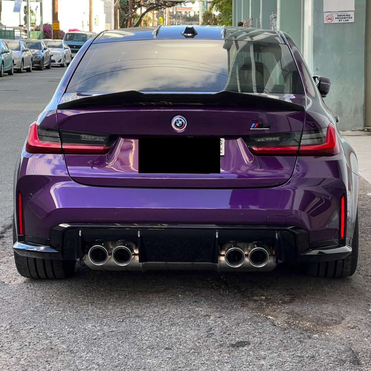 BMW Série 3 G20 / M3 G80 Noir brillant style PSM Becquet arrière (2019+)