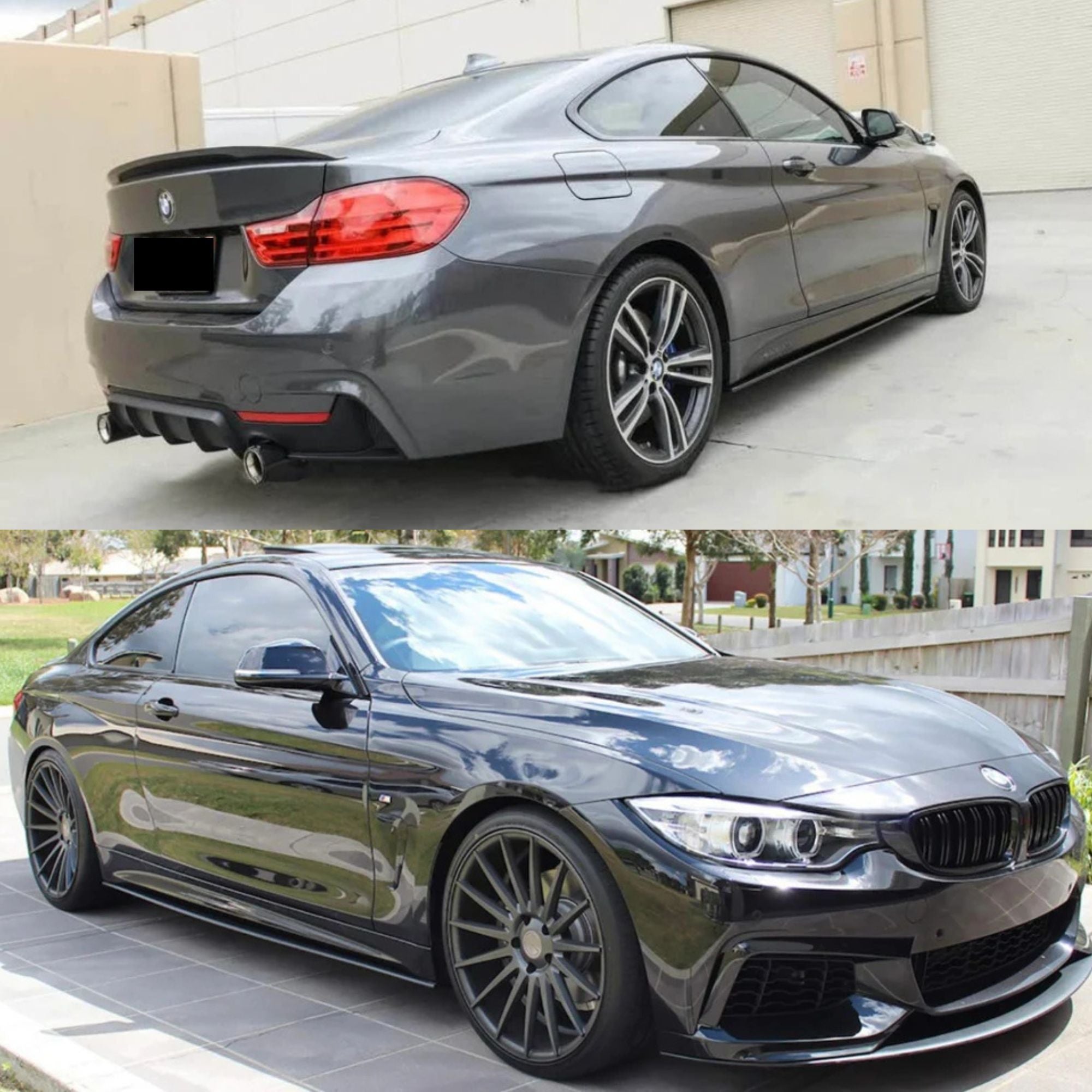 BMW Série 4 F32 F33 F36 Carbone Style Mp Extensions de bas de caisse (2014-2019)