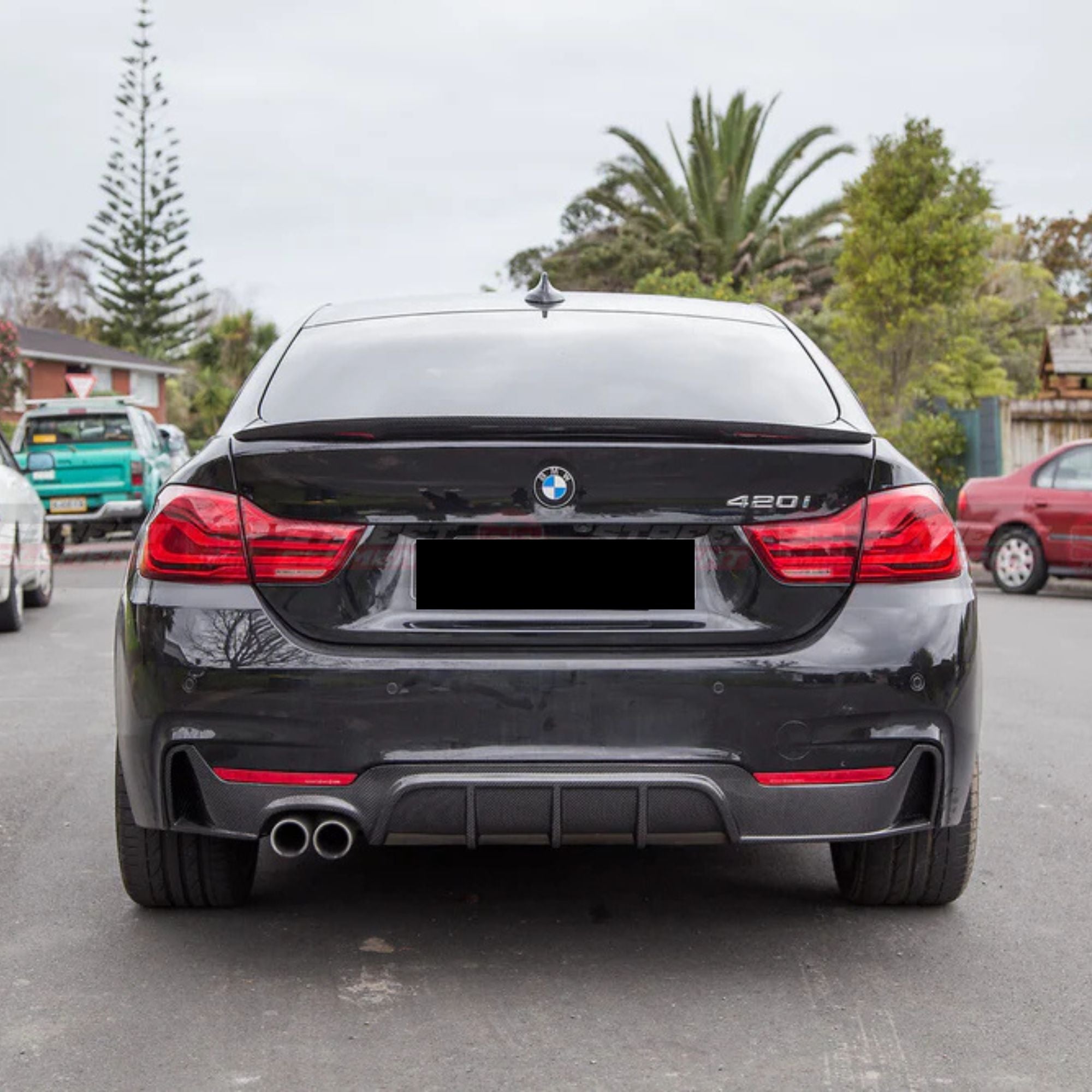 BMW Série 4 F32 Noir brillant Ducktail MP Style Aileron Arrière (2014-2019)