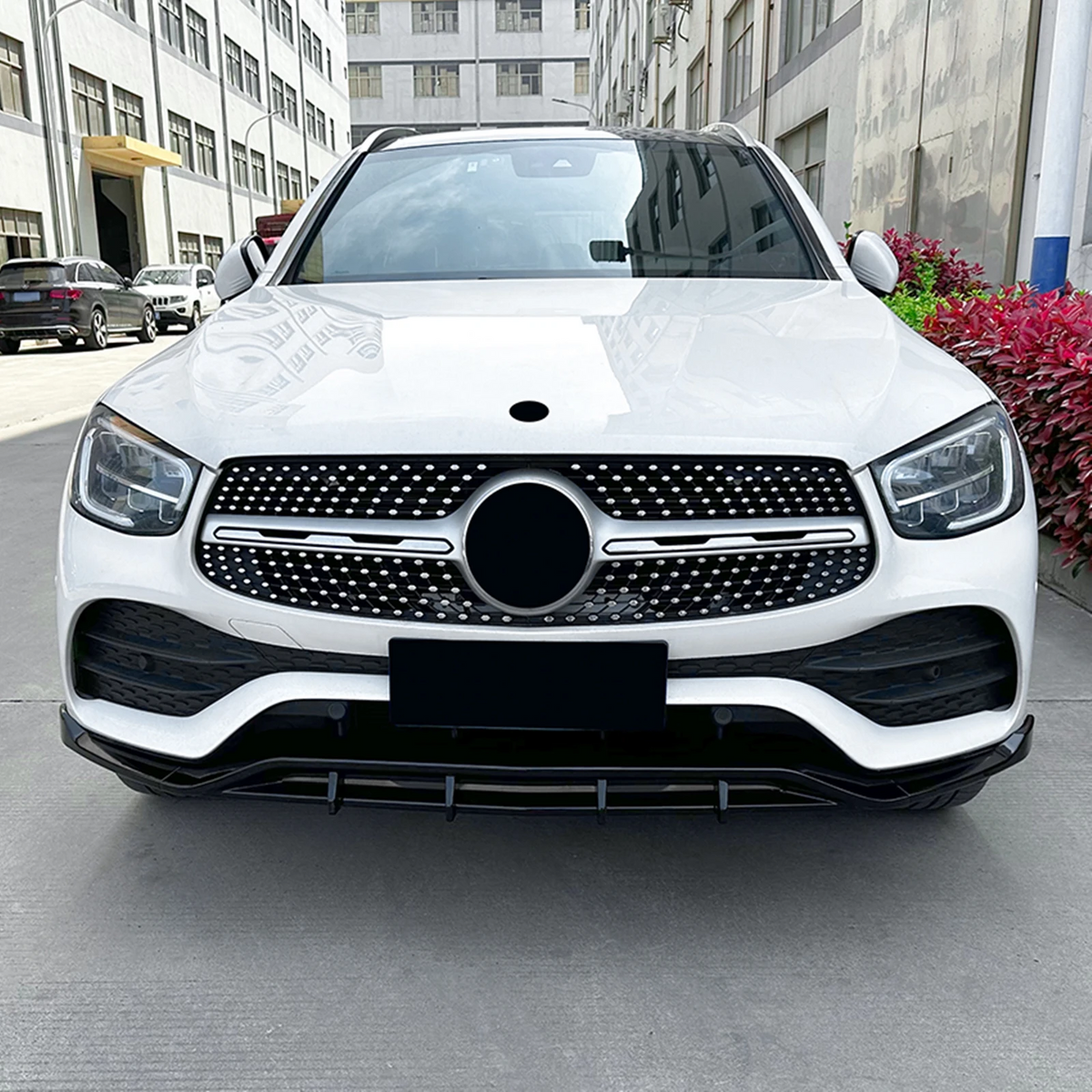 Lame Avant Noir Brillant pour Mercedes GLC X253/C253 Facelift (2020-2022)