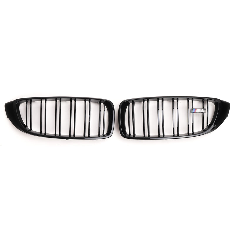 BMW Série 4 & M3 M4 Noir brillant Grilles avant à double lamelle F32 F33 F36 F80 F82 F83 (2014-2020)