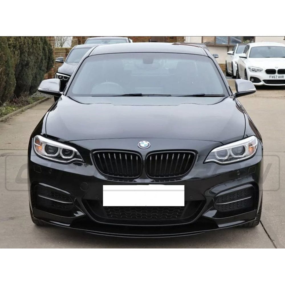 BMW 2 SERIES F22/F23 GLOSS BLACK SPLITTER - MP STYLE - BLAK BY CT CARBON