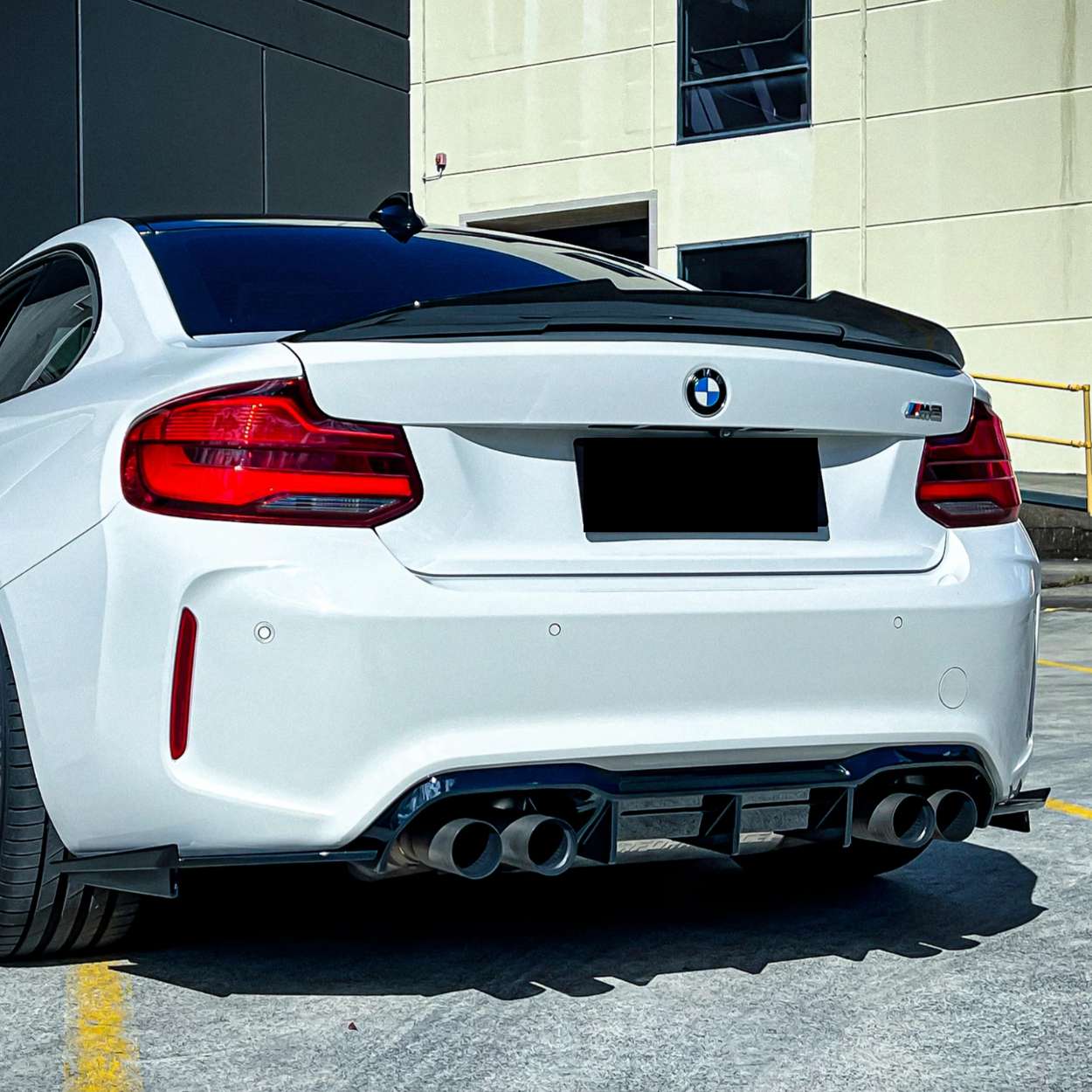 BMW Série 2 F22 / M2 F87 Noir brillant Ducktail PSM Style Aileron Arrière (2014-2021)