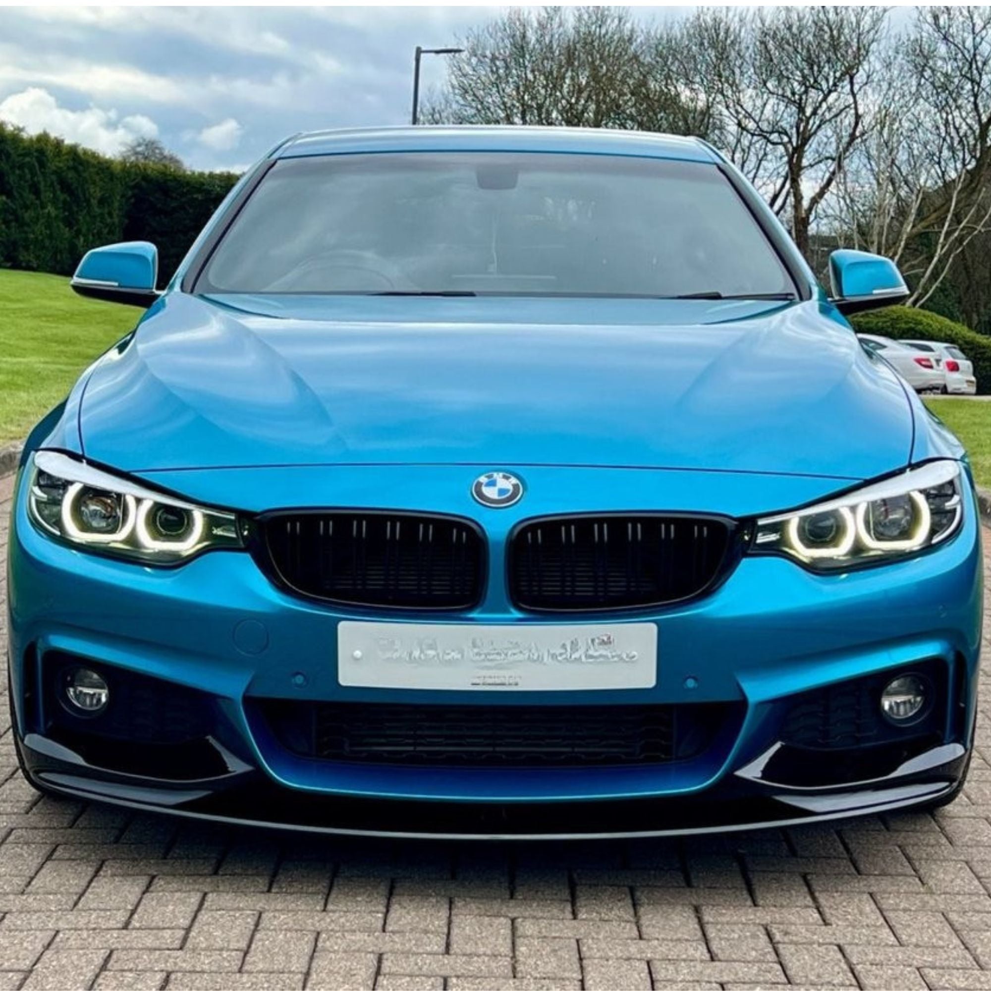 BMW Série 4 & M3 M4 Noir brillant Grilles avant à double lamelle F32 F33 F36 F80 F82 F83 (2014-2020)