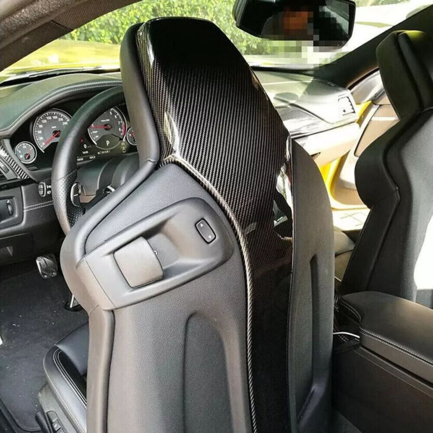 Couvre-dossiers de siège BMW M3 F80 / M4 F82 F83 Carbone Pré-imprégné par OPTIC (2014-2019)