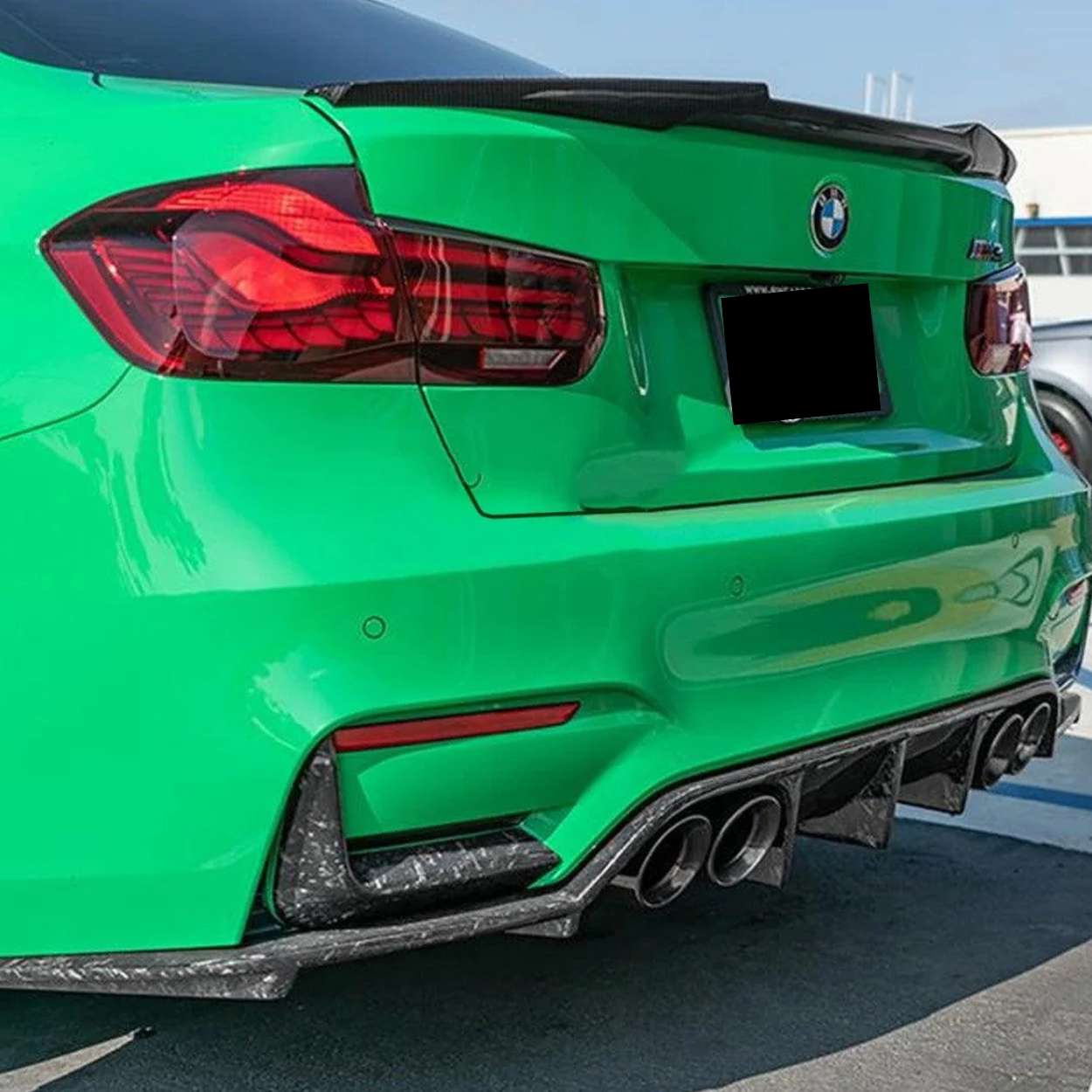 BMW Série 3 F30 / M3 F80 Noir brillant M4 Style Aileron Arrière (2014-2019)