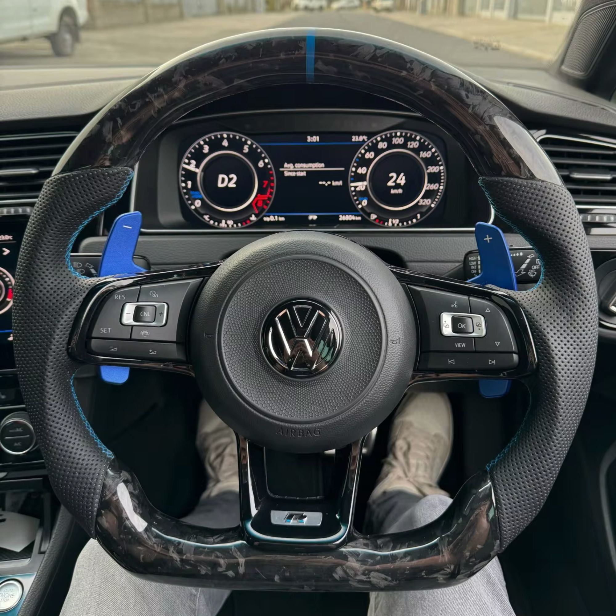 OPTIC Forged Carbon Fibre Custom Steering Wheel For Scirocco MK3 (2013-2018) - Avoro Design