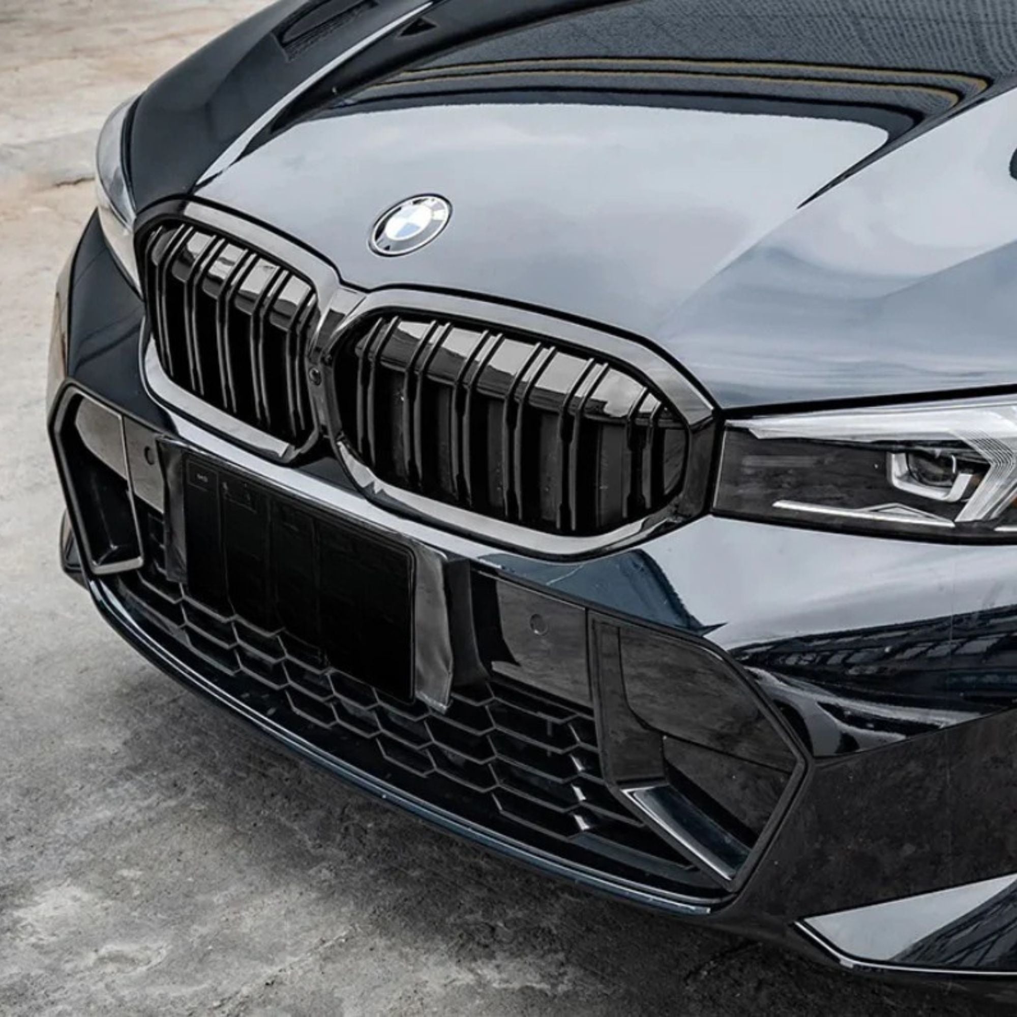 Grille à double lamelle BMW Série 3 G20/G21 LCI Noir brillant (2022+)