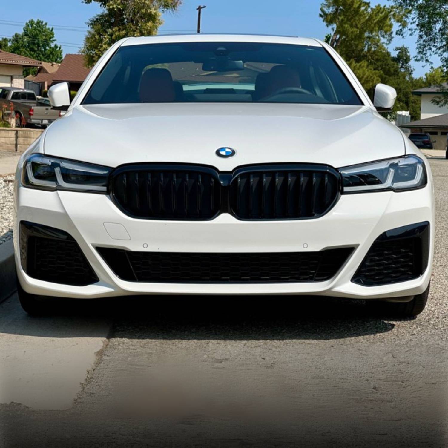 BMW Série 5 G30 & M5 F90 LCI Noir brillant Calandre à une seule lame (2021-2023)