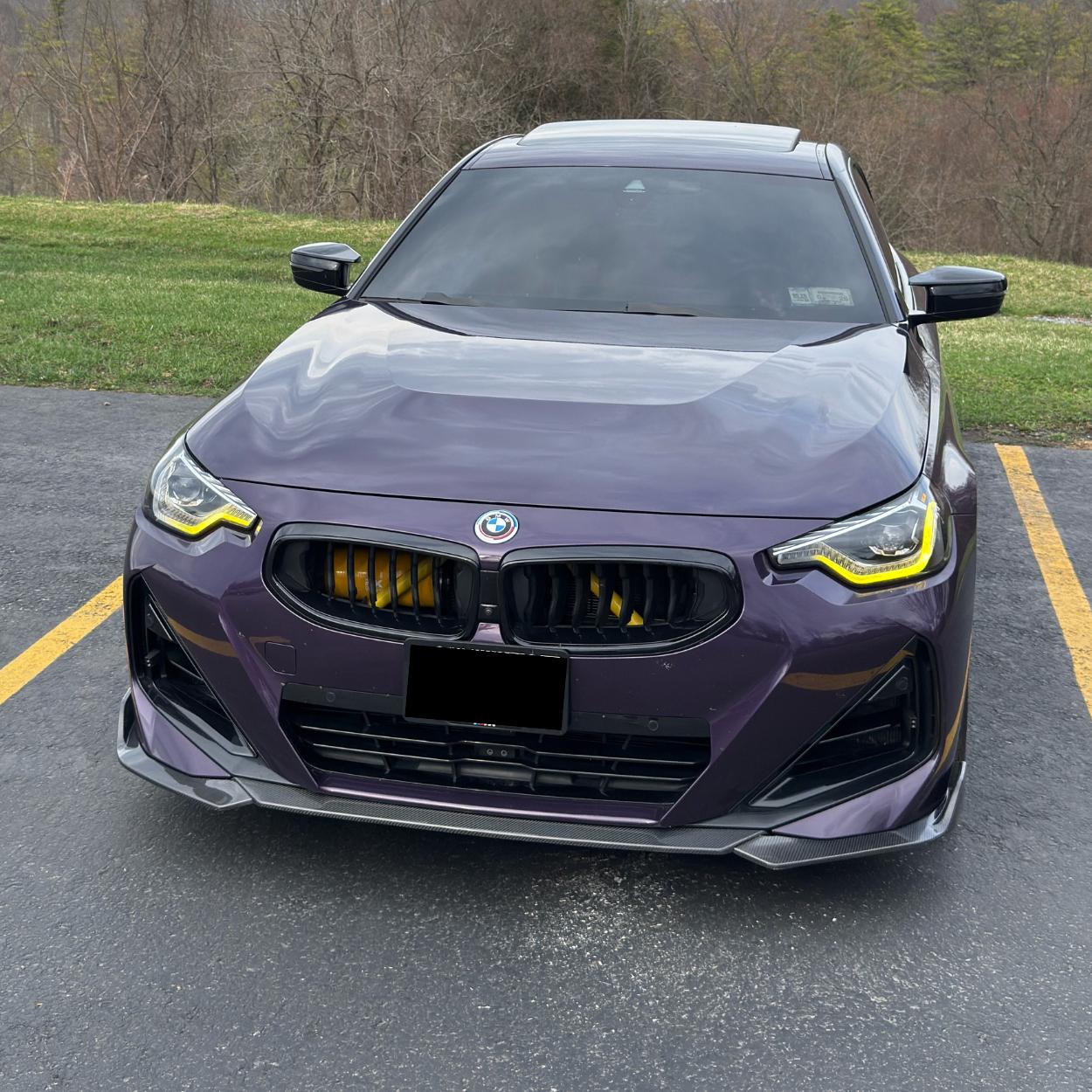 BMW 2 Series G42 M-Sport Carbone Pré-imprégné Style MP Pare-chocs avant Splitter Par OPTIC (2021+)