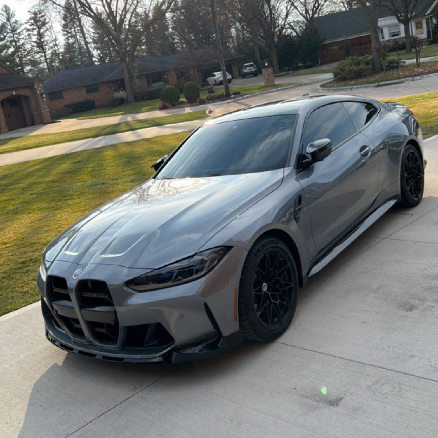 BMW M3 G80 G81 / M4 G82 G83 Noir brillant Abs Mp Style Lame avant (2021+)