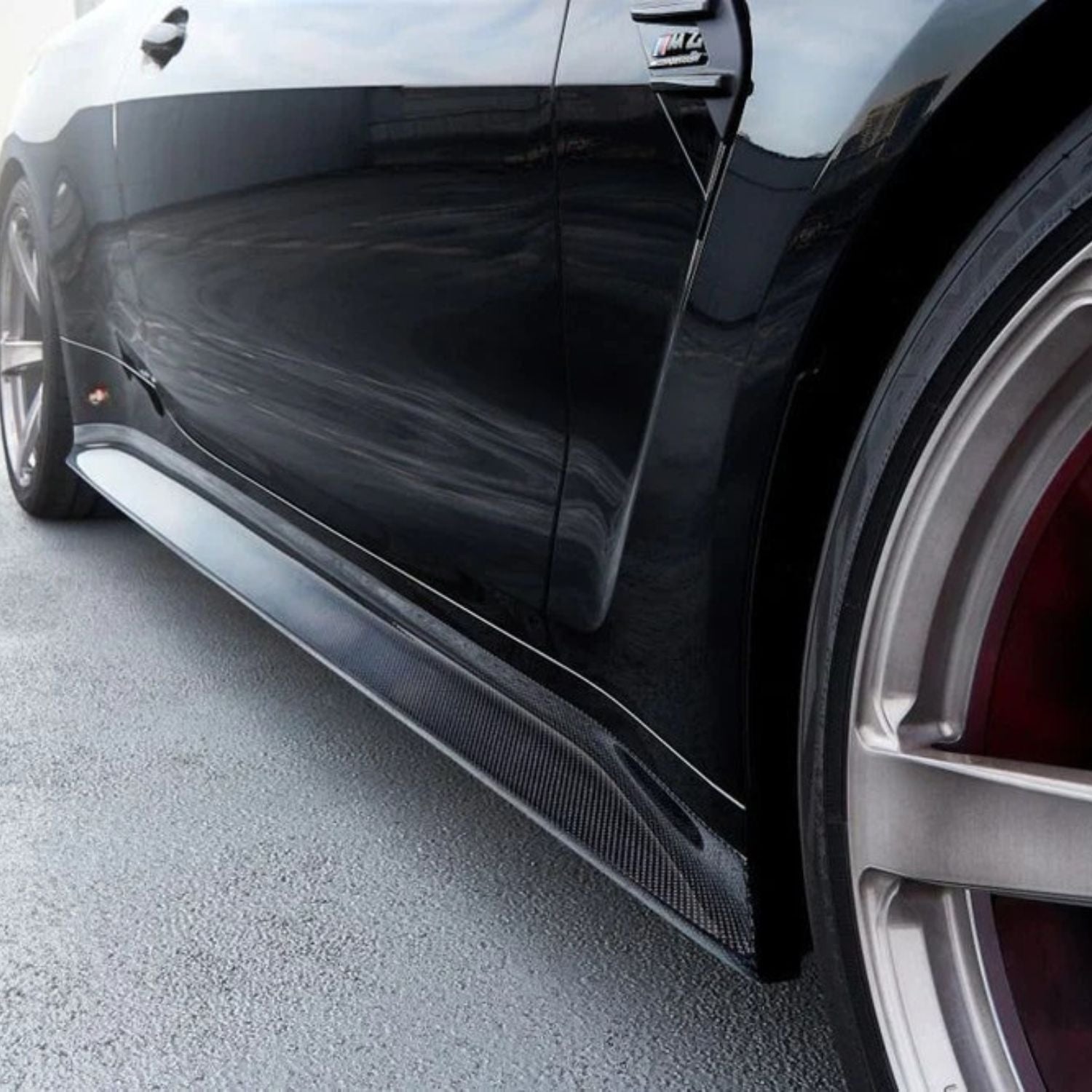 BMW M3 G80 G81 / M4 G82 G83 Carbone Pré-imprégné Style 3D Extensions de bas de caisse par OPTIC (2021+)