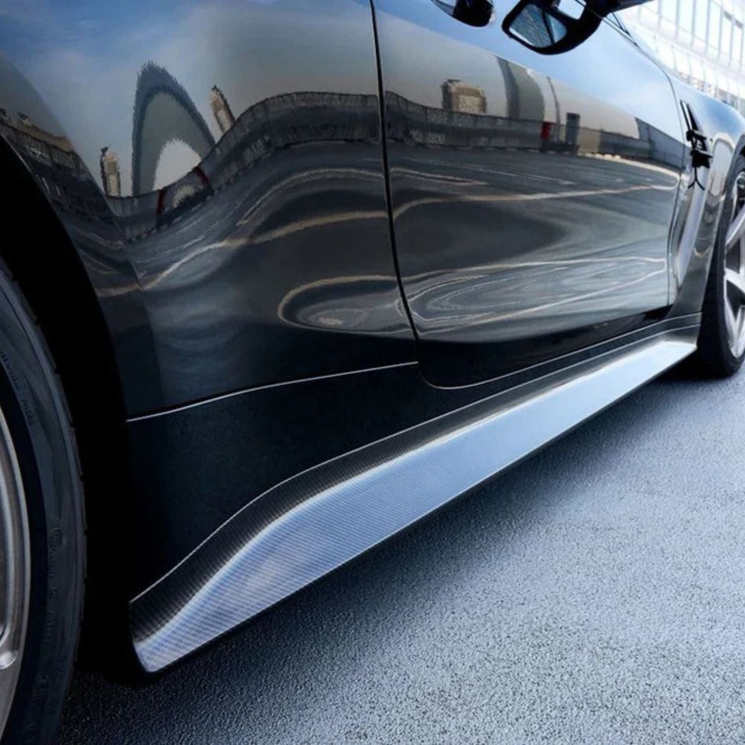 BMW M3 G80 G81 / M4 G82 G83 Carbone Pré-imprégné Style 3D Extensions de bas de caisse par OPTIC (2021+)