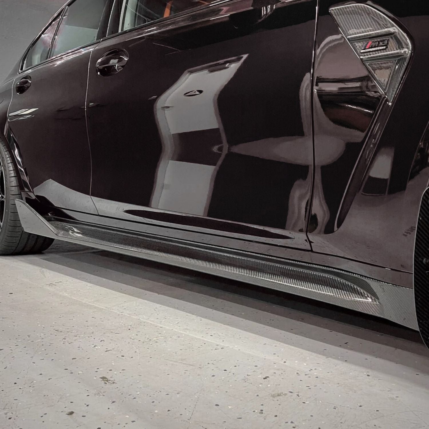 BMW M3 G80 G81 / M4 G82 G83 Carbone Pré-imprégné Style Mp Extensions de bas de caisse par OPTIC (2021+)