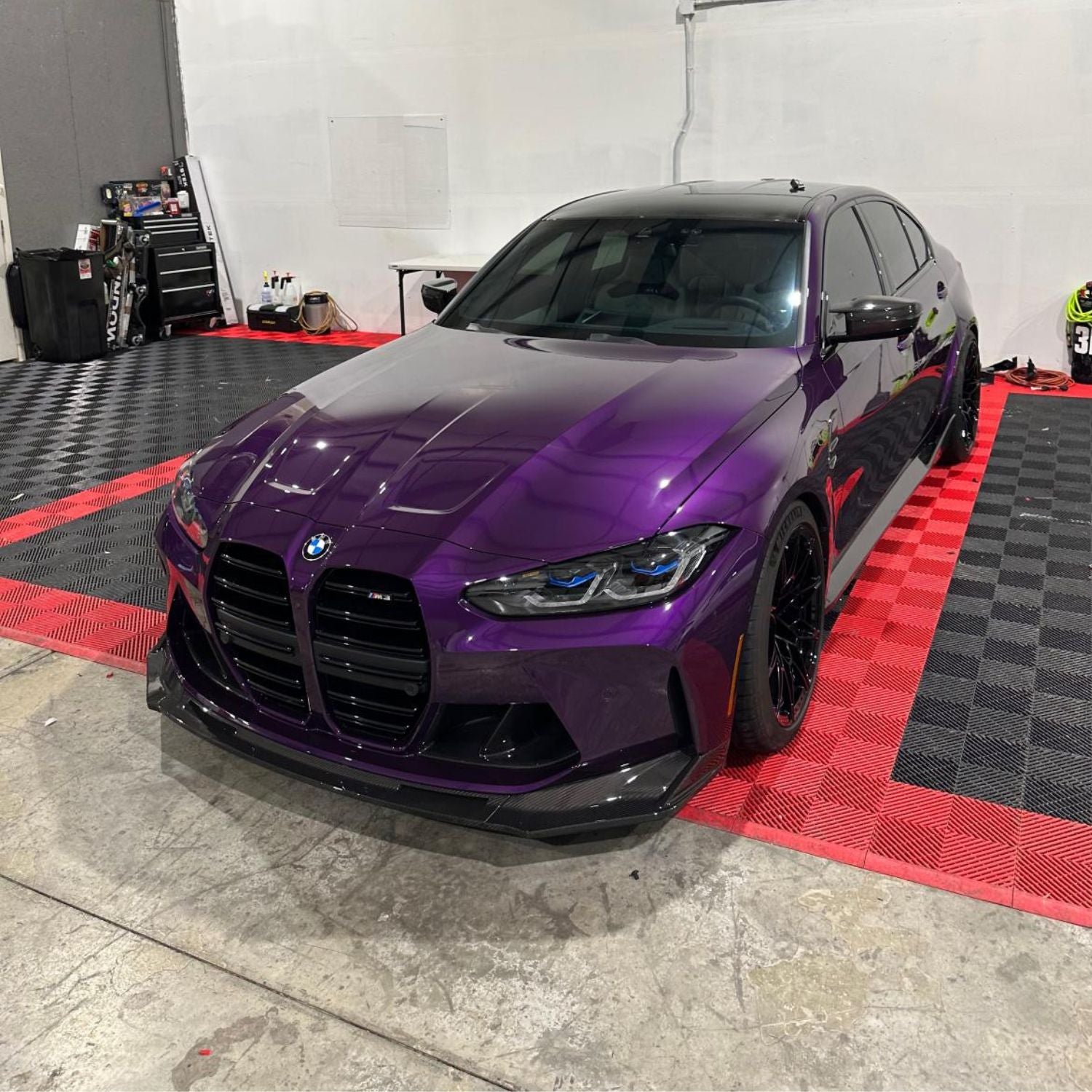BMW M3 G80 G81 / M4 G82 G83 Carbone Style V Lame avant (2021+)