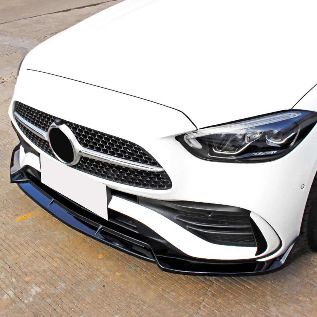 Mercedes C-Class W206 B3 Style Gloss Black Front Lip Splitter (2022+)