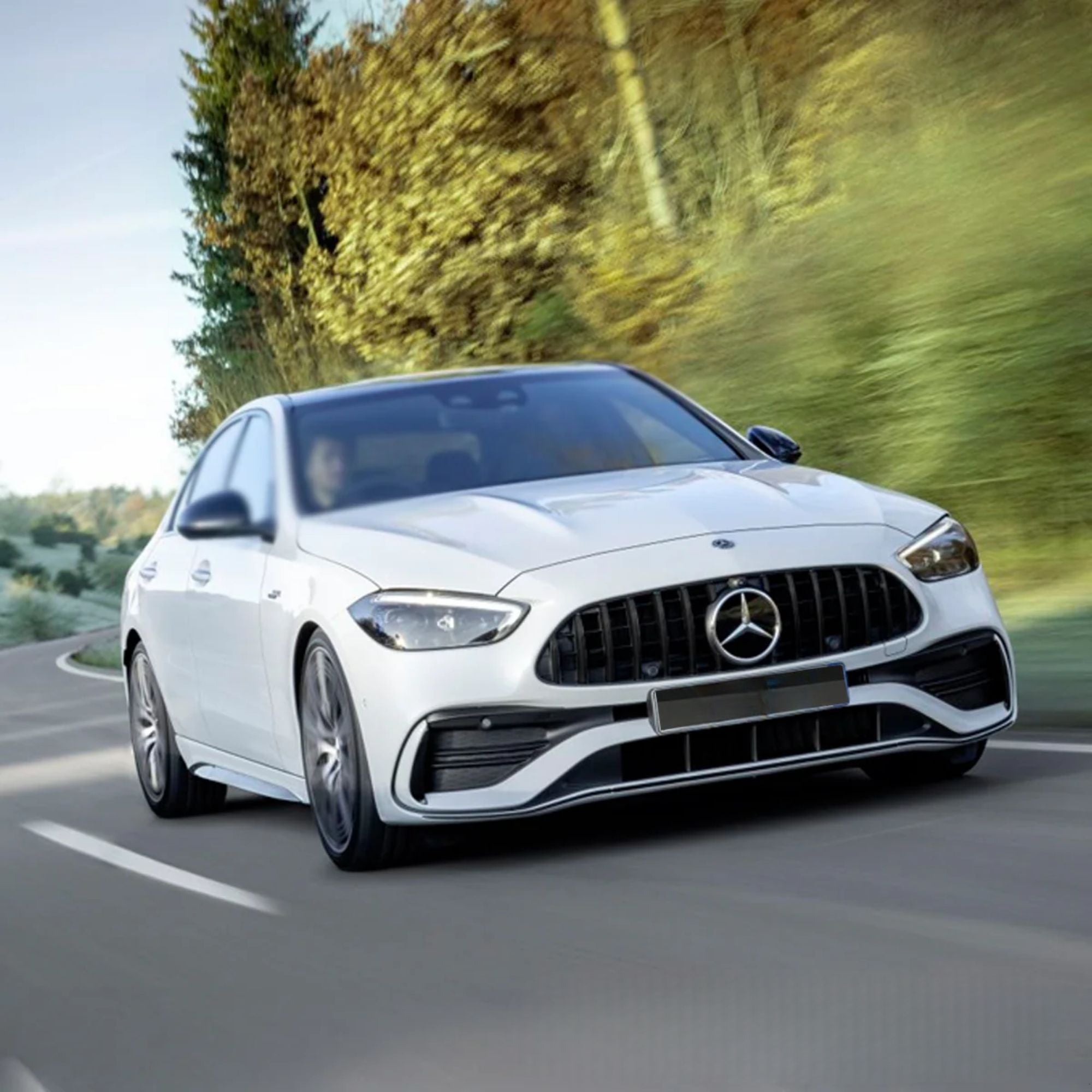 Mercedes Classe C W206 Calandre Panamericana GT Style Noir Brillant (2021+)