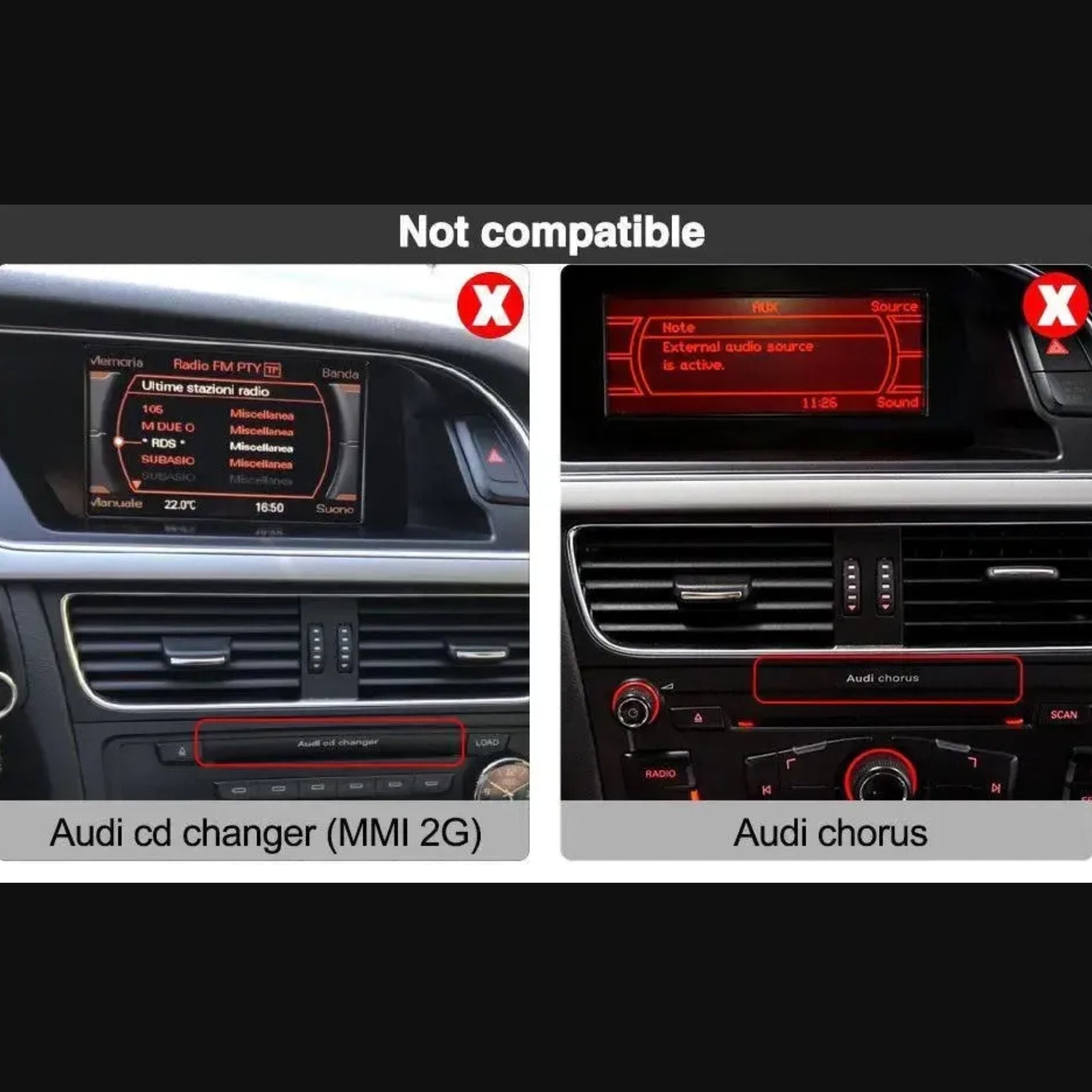 Audi Q5/SQ5 8R | 12.3" Écran tactile Apple CarPlay/Android Auto | (2009-2017)