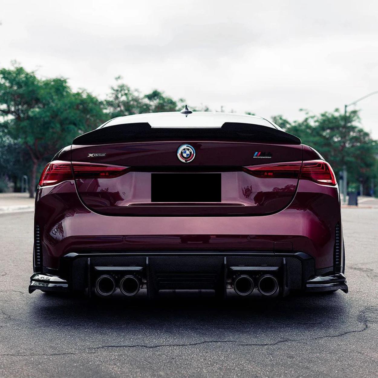 BMW Série 4 G22 / M4 G82 Noir brillant Ducktail PSM Style Aileron Arrière (2020+)